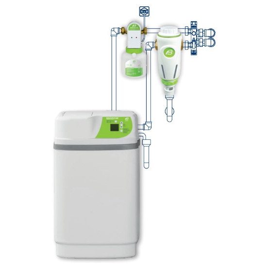 Kit Start BRAVOCAB CD10417 – Cod. 56022046 – Addolcitore 17L con Filtro BRAVOFIL S FT020S, Pompa BRAVADOS e Acquasil 20/40®