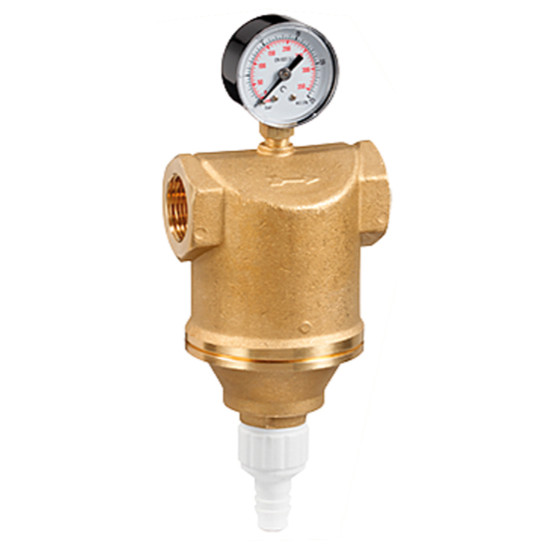 Acqua Brevetti BravoCALOR FT220 – Filtro Pulente Manuale con Manometro ½" – Filtrazione 89 Micron