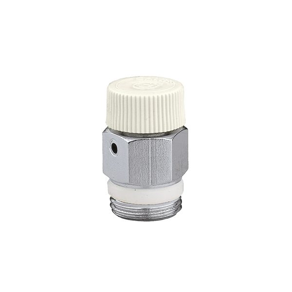 Valvolina di Sfogo Aria Radiatore Caleffi 505121 – con filetto a tenuta PTFE 1/4” M Serie 505 Manuale in Ottone Nichelato