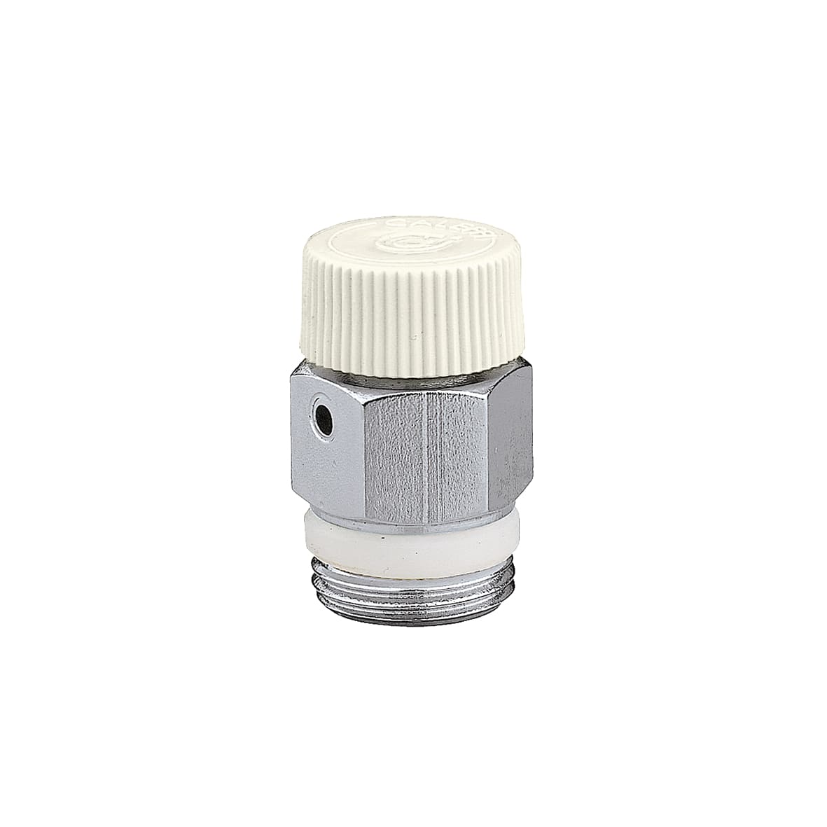 Valvolina di Sfogo Aria Radiatore Caleffi 505121 – con filetto a tenuta PTFE 1/4” M Serie 505 Manuale in Ottone Nichelato